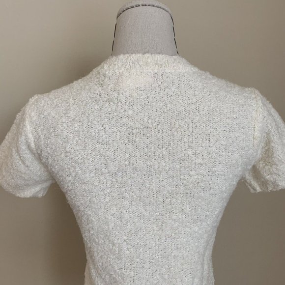 Closet clean out! Vintage 90s Espirit Fitted Cream Boucle Sweater - Picture 6 of 8